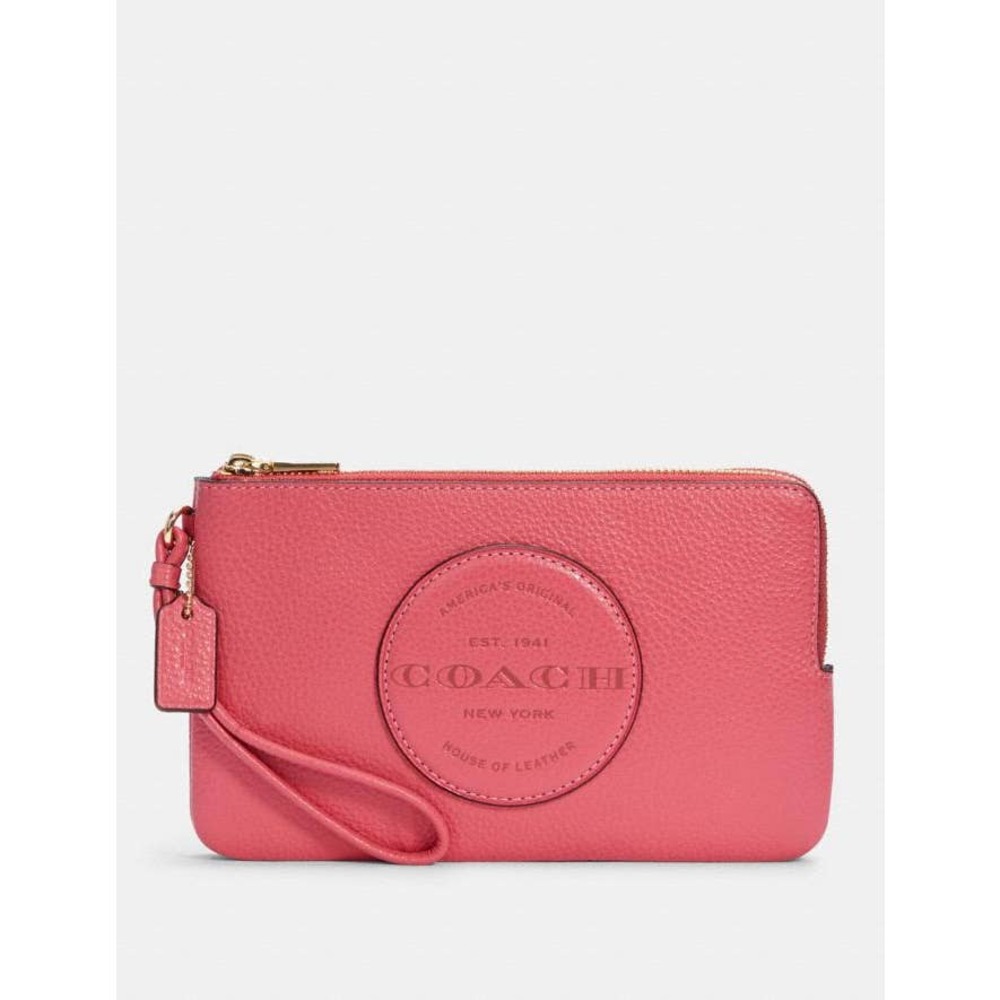 NWT Coach Dempsey Double Zip Wallet With Patch